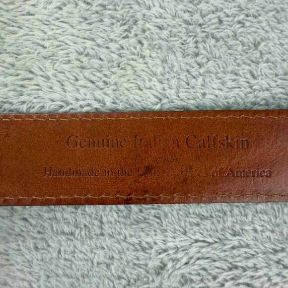 Patrick Gibbons Genuine Italian Carlfskin Leather Belt Men’s Size 40 - Picture 3 of 13